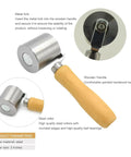 Metal seam roller with wooden handle; steel 2-inch roller for RV roof tape and welding applications