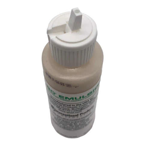 Top view of Emulsion Temporary Assembly Lubricant For Rubber Seals And O Rings Water Based Biodegradable Pump Seal Lube Safe 112 ml bottle