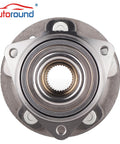 Front view of Front Wheel Hub And Bearing Assembly Fits Jeep Wrangler 2018 2023 And Gladiator 2020 2023 5 Lug Non ABS System