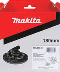 Makita 180mm box with diagram of dust extraction surface grinding shroud, compatible with 7" & 9" grinders