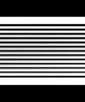 Aluminum Return Grille for Duct Opening 26 by 8 Inches with Outer Dimensions 27.875 by 9.875 Inches, Linear Bar Design, front view.