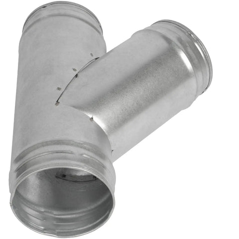 Beefy 4 Inch Duct Splitter With 45 Degree Branch, 4x4x4 Spiral Wye Connector For Exhaust Fans And Dryer Vents, 3 Way Duct Hose Adapter