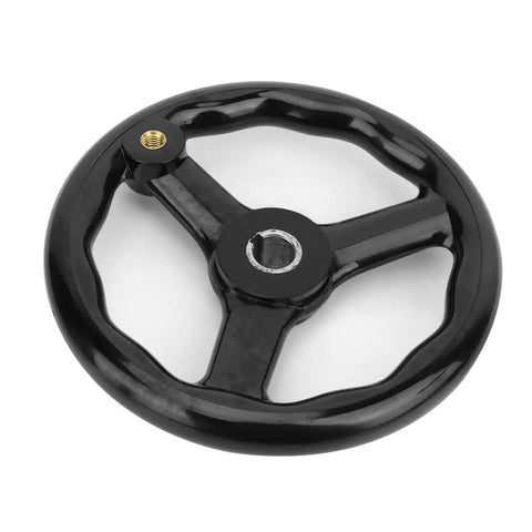 Heavy Duty 3 Spoked Lathe Handwheel With Removable Handle For Milling Machines And CNC Lathes, Ergonomic Non Slip Bakelite Wheel