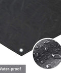 Heavy Duty Waterproof 10x10 Tarpaulin Ground Cover For Outdoor Camping, Rust-Resistant Grommets, detail of waterproof surface