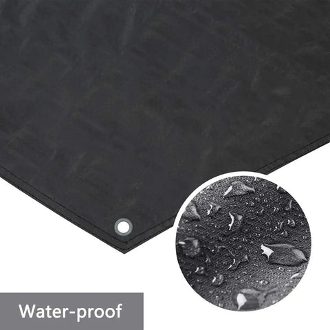 Heavy Duty Waterproof 10x10 Tarpaulin Ground Cover For Outdoor Camping, Rust-Resistant Grommets, detail of waterproof surface