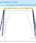 Dimensions of Heavy Duty 71 Inch Swing A Frame Stand for Backyard Fun, 440 Lb Weight Capacity, All Weather Rust Resistant Steel