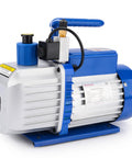 5 CFM 2 Stage Rotary Vane Vacuum Pump With Solenoid Valve For HVAC 110V Half HP Ultimate Vacuum 10 To 15 Pa Oil Capacity 350 Ml
