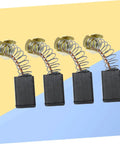 4Pcs Carbon Motor Brushes For Power Tools, Replacement Electric Hammer Drill Brushes, Easy Repair And Maintenance, black block with spring