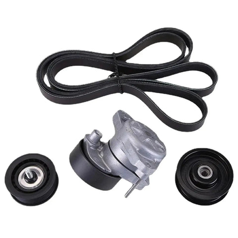Essential Timing Belt Tensioner Pulley Kit For Benz W221 W164 W211 W203 C300 C350 E350 ML350 M272 06-11 Model With A2722000270 Part That Knocks It Out Of The Park And Keeps Your Engine Running Smooth Like A Pro Install, black belt and pulleys
