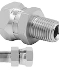 Hydraulic Swivel Adapter 1/4 Inch NPTF Male To 1/4 Inch NPSM Female 360 Degree Swivel For Tight Spaces No Fuss Alignment Anti Kink Design Durable Steel Construction High Flow Quick Connect, steel hydraulic fitting