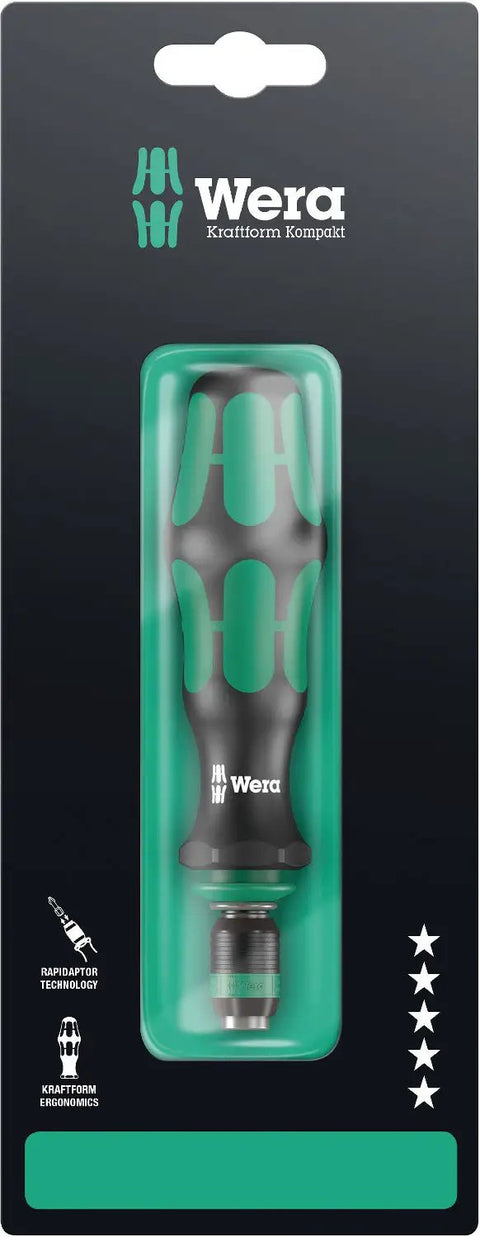 K Kraftform 817 R SB Hex Bit Holder Screwdriver With Rapidator Quick Release in clamshell packaging.