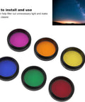 6-Piece 1.25-Inch Colorful Telescope Eyepiece Filter Kit With Storage Box For Pro-Grade Lunar And Planetary Viewing