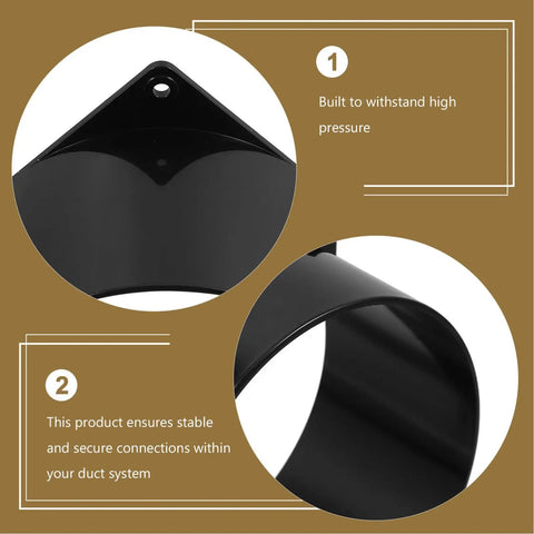 Heavy Duty Abs Rectangular Duct Connector Flange Base Air Vent Fitting Adapter For Hvac And Dust Collection Hose System showing high-pressure stability features.