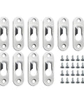 Heavy Duty Keyhole Hangers 120 Pack Built Tough Wall Mounting Hardware For Picture Frames Mirrors And Shelves with stainless steel clips and screws.
