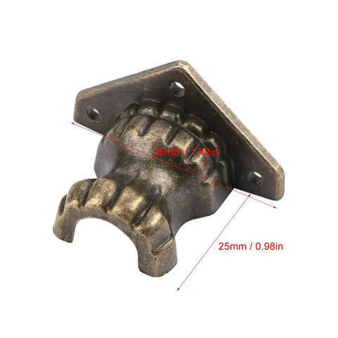 Antique Beast Feet Leg Corner Protectors For Wooden Jewelry Boxes And Small Furniture Bronze Zinc Alloy 4 Piece Set With Screws