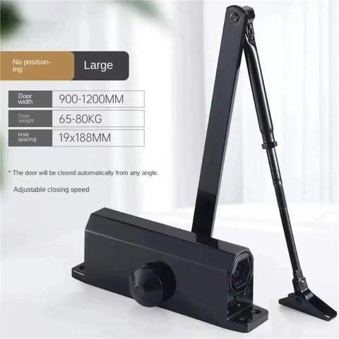 Door Closer Adjustable Speed 25 Kg To 85 Kg With Holder Protective Soft Closing Buffer For Smooth Self Closing Built To Last