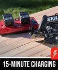 Heavy Duty Brushless Cordless Circular Saw Kit With 7-1/4 In Rear Handle Blade Delivering Badass Cutting Power Up To 600 Cuts Per Charge with battery charger