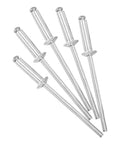 Aluminum Blind Rivet Kit Pack 500 Pieces Size One Eighth By Half Inch 3.2 By 12 Millimeter Silver Rivets Assortment