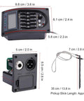 Five Band Acoustic Guitar Preamp With LCD Display Piezo Pickup LC-5 Equalizer dimensions and components
