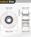Heavy Duty H Groove Pulley Wheel Built Tough For Smooth Rolling Motion Crafted From Durable 201 Stainless Steel, 68mm size.