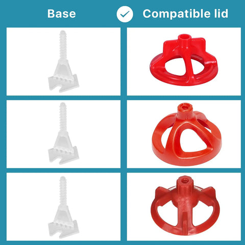 Hardcore 1/16 Inch Tile Leveling Clips And Spacer Set With 2000 White Base Plates Gets Your Walls Dead Flat For Ceramic Porcelain And Stone Stops Ugly Lippage Cold For Zero Sweat Grouting And An On Point Finish