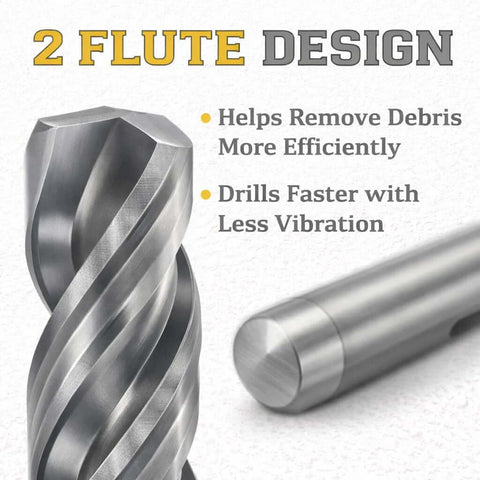 SDS Plus masonry drill bit, 3/4 inch, carbide-tipped, 12-inch length, 2-pack; shown with drill shank.