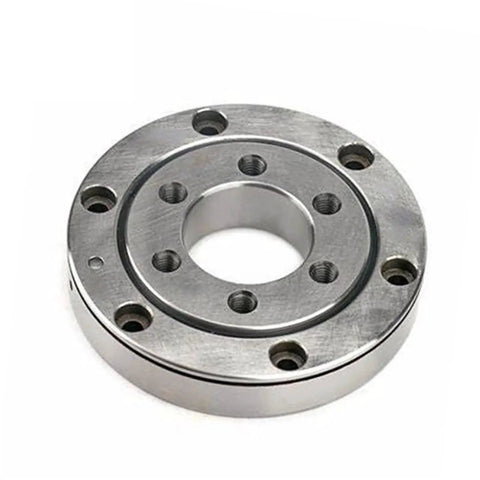 Heavy Duty Precision Slewing Ring With Crossed Roller Setup, Model Xu060094, showing smooth bearing steel surface and mounting holes.
