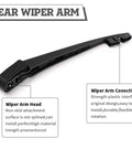 Rear Wiper Arm Nut Set Replacement For Subaru Forester 2006-2020 Outback 2005-2017 Tribeca Impreza Legacy, close-up view of arm