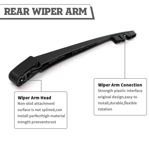 Rear Wiper Arm Nut Set Replacement For Subaru Forester 2006-2020 Outback 2005-2017 Tribeca Impreza Legacy, close-up view of arm