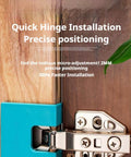 Magnetic Hinge Guide Kit For No Drill Needed Quick Door And Cabinet Installations Adjustable Alignment For Hinges Cutting Easy Home Woodworking Tool For Doors Cabinets And Furniture 6 Pcs installed on door