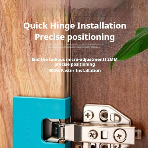 Magnetic Hinge Guide Kit For No Drill Needed Quick Door And Cabinet Installations Adjustable Alignment For Hinges Cutting Easy Home Woodworking Tool For Doors Cabinets And Furniture 6 Pcs installed on door