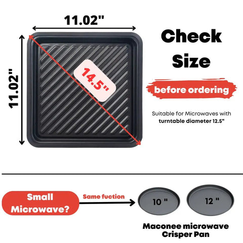 Microwave Bacon Crisper Tray For Crispy Stove And Oven Quality Bacon In Your Microwave With Far Infrared Heating Aluminum Square