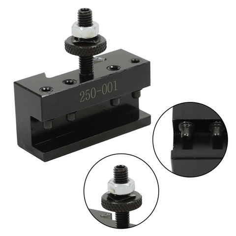 Turning Tool Holder Set Two Piece Quick Change Tool Post for Lathe Machine OXA Fit High Accuracy Hardened Steel close-up view