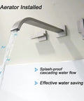 Wall Mount Tub Filler Faucet In Brushed Nickel Finish Brass Two Handle High Flow Bathtub Faucet Set With 10 Inch Spout Reach installed