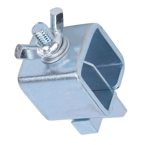 Badass Butt Welding Clamps For Sheet Metal Auto Body Panels detailed view of galvanized steel clamp with adjusting screw.