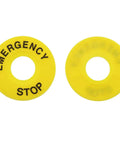 5 Pack Emergency Stop Ring Gasket For Push Button Switch, Yellow, 60mm Outer Diameter, 22mm Inner Diameter, Durable Plastic Construction