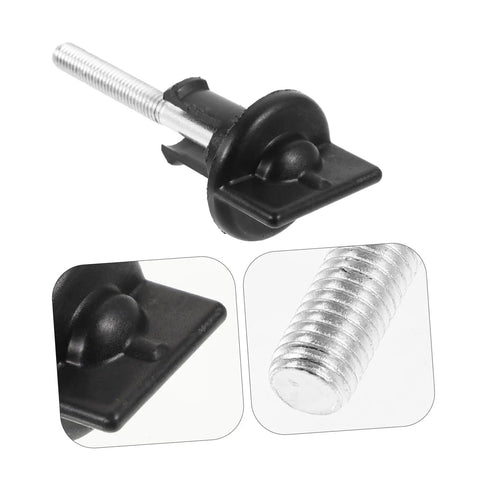 Spare Tire Bolt Retainer Clamp for Vehicle Wheels, Easy Install Tire Hold Down Hardware with close-up of threaded fastener