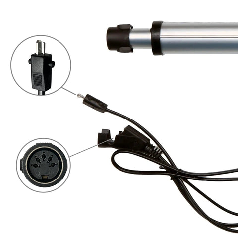 No Stress Heavy Duty Power Recliner Motor And Linear Actuator For Lift Chair Replacement DL DT 2001 power cord and connector details.