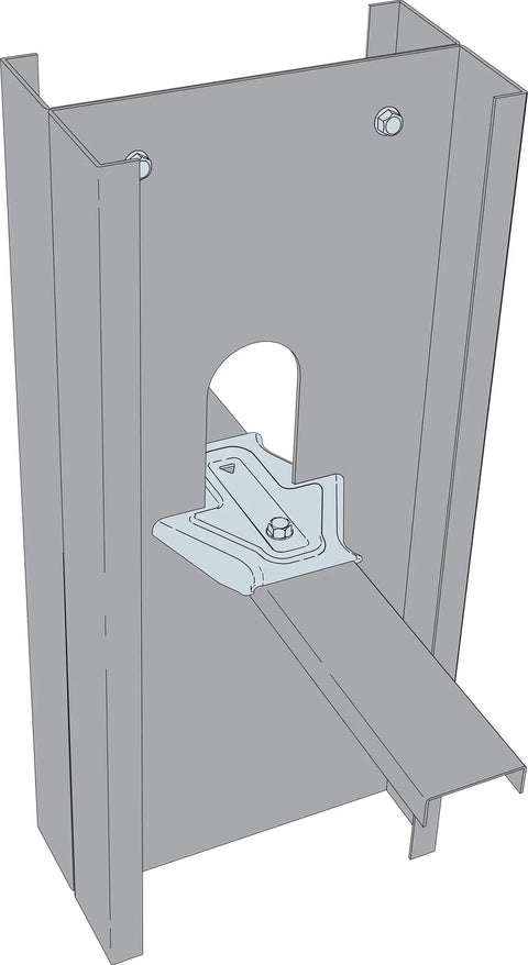 MSUBH Three and a Quarter Inch Bridging Connector Pack of 100 Heavy Duty Wood Framing Clip, close-up view, metal structure