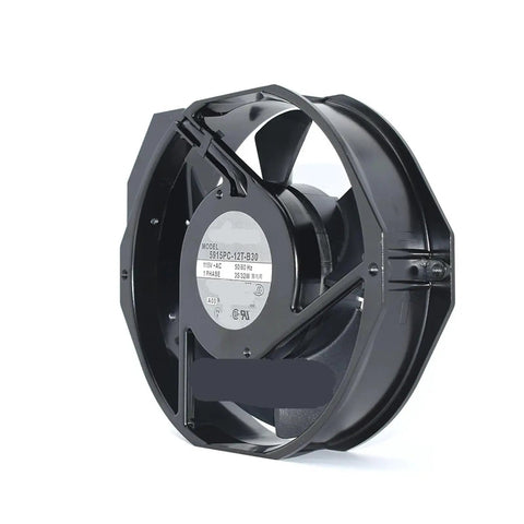 170 X 150 X 38 Mm Aluminum Frame Cooling Fan For Insert Machine Tools Dual Voltage 200V Or AC115V 32 35W High Efficiency With Quiet Operation And Easy Mounting For Retrofit on black rear view