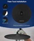 9 Inch Rain Shower Head With 200 Nozzles For Gentle Spa Level Water Flow And High Pressure Performance Large Surface Coverage Tool Free Installation Matte Black Finish EM 001.