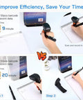 Comparison of scanning times with Hands Free Wearable Ring Barcode Scanner With 3 In 1 USB Wired 2 4G Wireless And Bluetooth Capable
