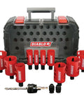 Bi-Metal Hole Saw Set With Snap-Lock Plus System For Beefy Deep Cuts, 2-3/8 Inch Cutting Depth, 40 Percent Deeper Holes, Includes 10 Saw Cups