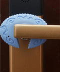 Sky-blue 3 Pack Silicone Door Stopper Set For Safety Anti Skid Hold Doors Steadily And Prevent Slamming Dope Durable Quiet Operation