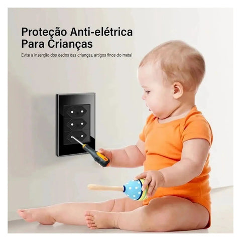 Straight Up Rock Solid EU Schuko Wall Socket Featuring A Smooth Tap Power Switch And Dead Simple USB Type C Charging Port Crafted From Scratch Proof Glass Panel For Modern Living Spaces with child safety features.