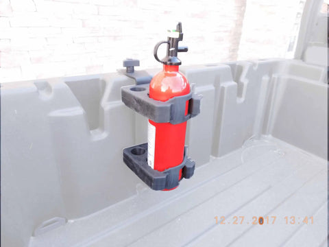 Fire Extinguisher Mount Kit For Defender And Commander UTVs LinQ Bed Hole System Ready Tool Free Quick Install Secure Rattle Free