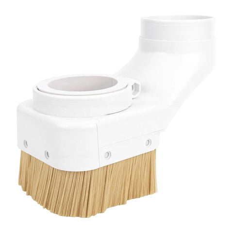 Drop In Ready 80Mm Cnc Spindle Dust Boot For Tight Seals And Zero Debris Worries Keeps Engravings Clean And Mills Running Smooth For That Rock Solid Workshop Performance Without The Headaches, featuring white plastic and bristles.