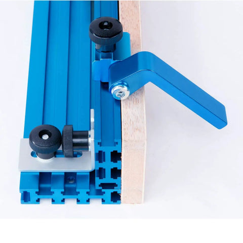 Close-up of 36 Inch Universal T Slot Track For Woodworking, Multi T Track System for Jigs and Fixtures, aluminum construction