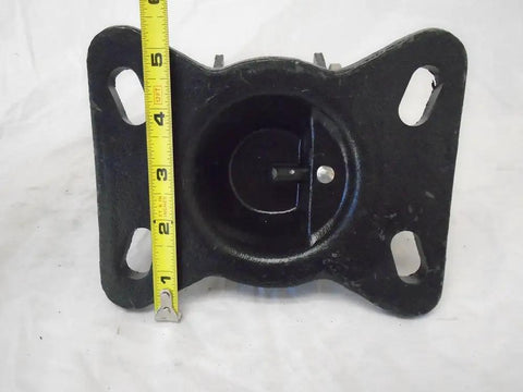 Badass 6 Inch Polyurethane Caster Pack Featuring 2 Swivel And 2 Rigid Drop Forged Kingpinless Build 1300 Lbs Load each mounting plate with measurement.