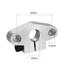 SHF10 Linear Motion Rail Clamping Rod Guide Support Kit For 10mm Shaft Diameter Aluminum Body Corrosion Resistant High Friction For Precise Smooth Movement Pro Grade DIY CNC 3D Printer And Robotic Projects, 32mm x 10mm support